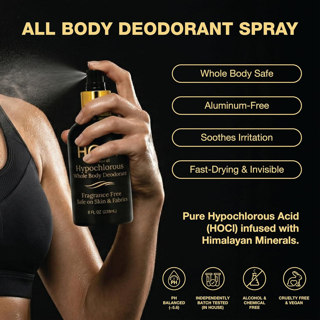 Whole Body Deodorant Spray | Fragrance-Free + Aluminum-Free HOCl