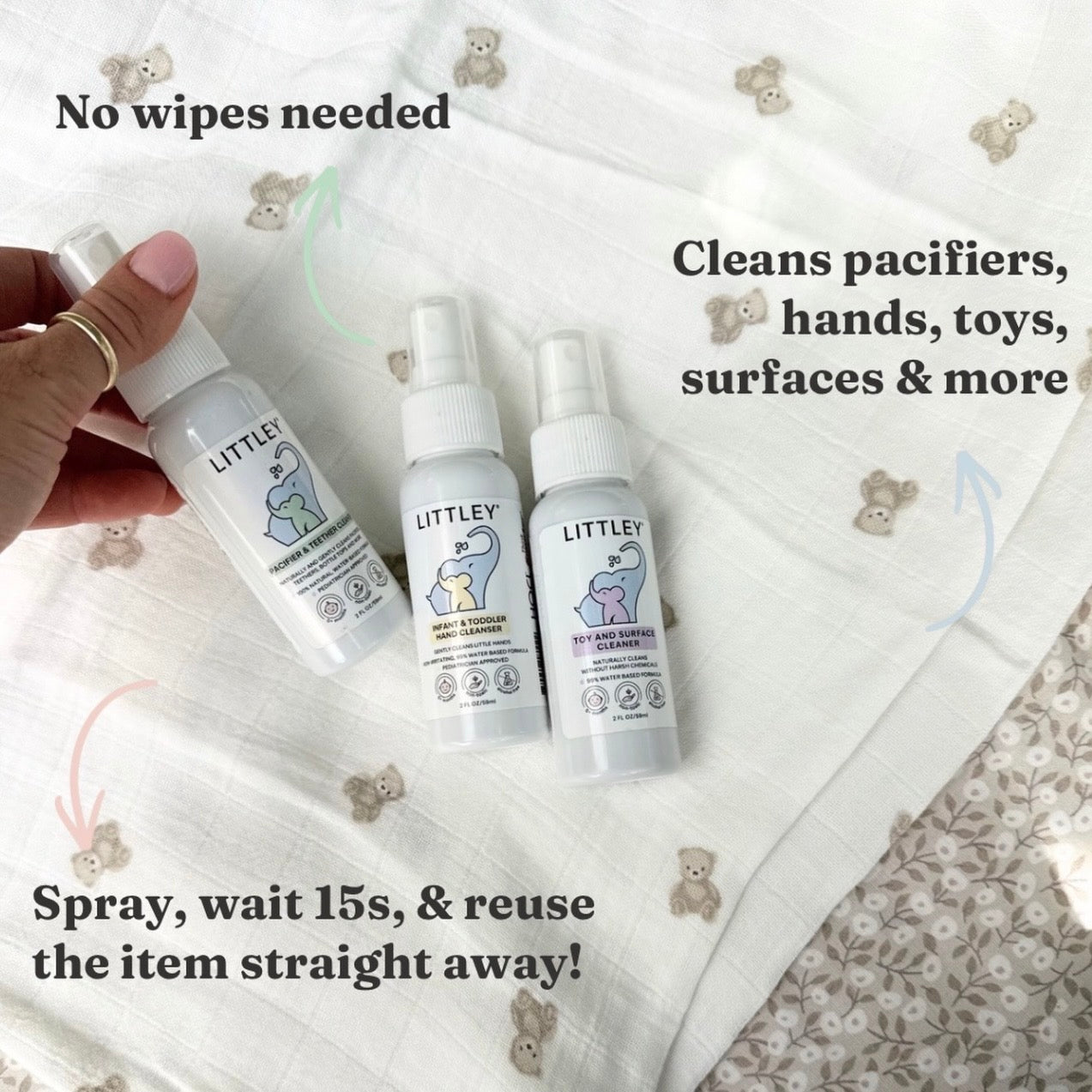 Littley Intro Sample Pack | Baby + Toddler HOCl Essentials | 2oz Trio
